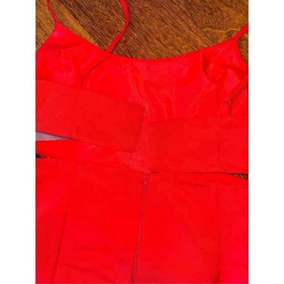 ASOS DESIGN Midi Structured Dress with Cut Out Side Detail and Slit Sz UK 10, US - Picture 10 of 11